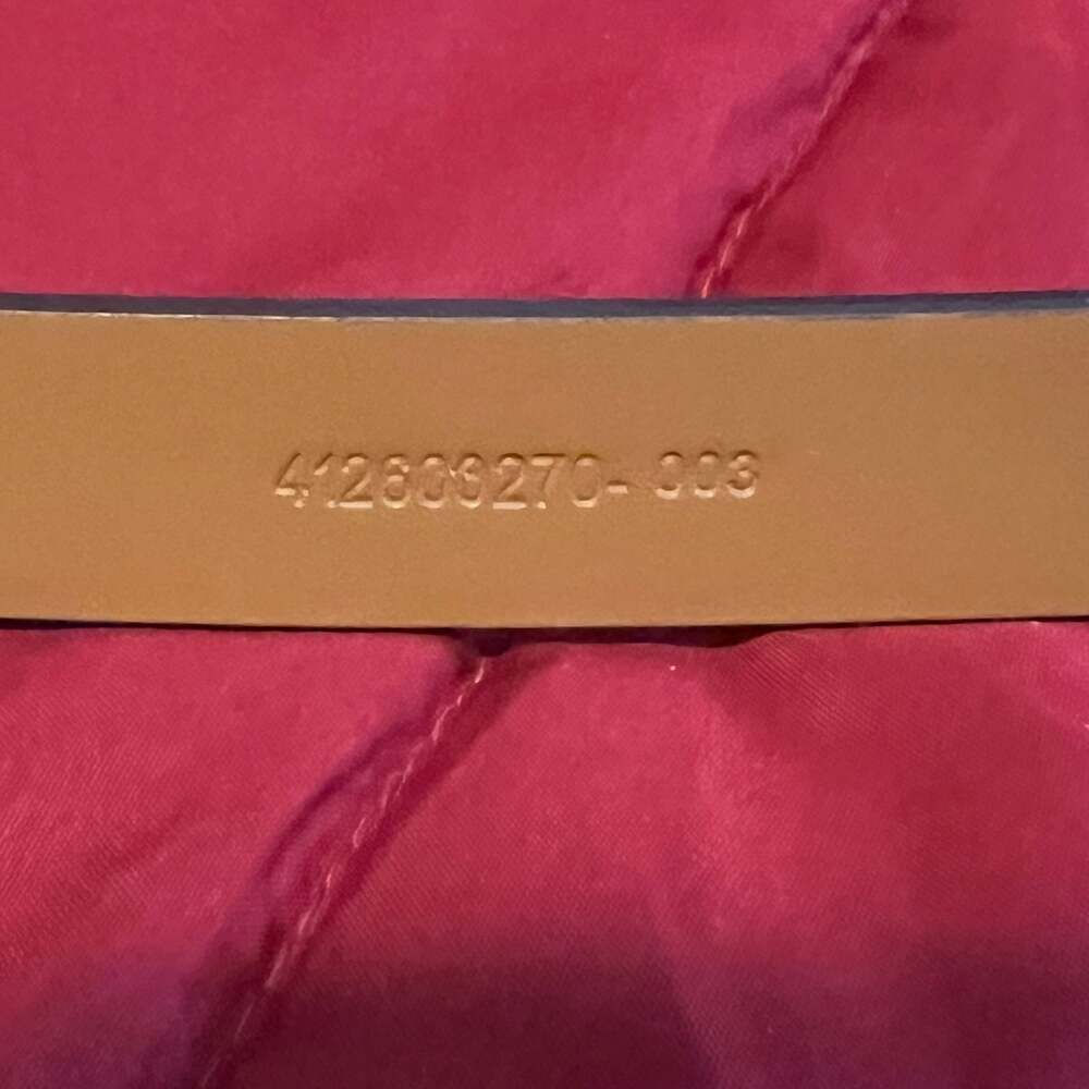 Lauren Ralph Lauren Women's Pebbled Leather Skinny Belt US L/ 37” Navy - Picture 4 of 8